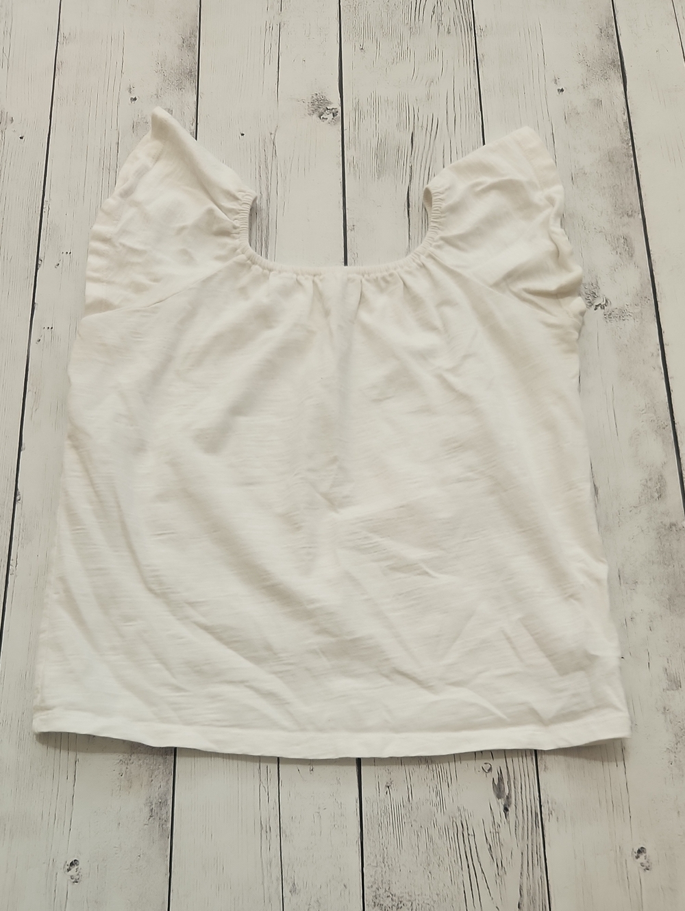 Old Navy Softest Tee Girls White Boho Small 6/7 Blouse